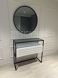 90 CM FÜME AYNA, 90X35X100 CM DRESUAR SİYAH (FÜME CAM) Z22