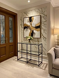 ZDesignHome Siyah Dresuar 120x30x90 cm – Modern Metal Dresuar