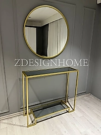 90 CM AYNA, 90X30X100 CM DRESUAR GOLD (RAF FÜME CAM)