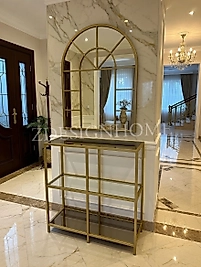 80x100 Cm Kafes Ayna, 90X30x95 Cm Dresuar Gold Z02