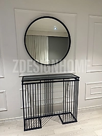 90 CM AYNA, 90X30X100 CM DRESUAR (FÜME CAM) SİYAH Z56