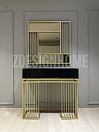 90 CM BRONZ AYNA, 90X30X100 CM DRESUAR GOLD Z43