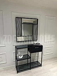 90 CM AYNA, 90X30X100 CM DRESUAR (FÜME CAM) SİYAH Z70