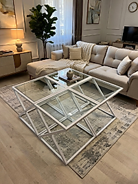 ZDESIGNHOME X ORTA SEHPA BEYAZ