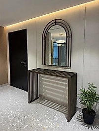 Alora Dresuar & Ayna Takımı 120x40x90 Cm | Modern Metal Dresuar – ZDesignHome