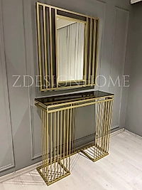 90 CM AYNA, 90X30X100 CM DRESUAR GOLD Z-01