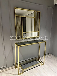 90 CM AYNA, 90X30X100 CM GOLD DRESUAR (FÜME CAM)