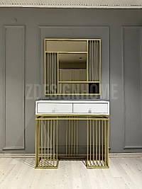 90 CM BRONZ AYNA, 90X30X100 CM DRESUAR GOLD