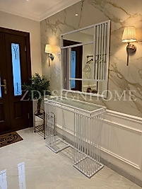 ZDesignHome Cosmo Beyaz Dresuar Takımı – Modern Metal Dresuar & Ayna