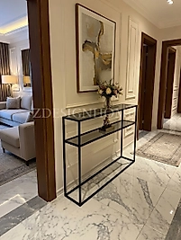 ZDesignHome Siyah Dresuar 120x20x90 cm Modern Metal Dresuar