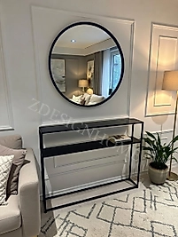 90 Çap Ayna + 90X20X120 Cm Dresuar Takım Zdesignhome