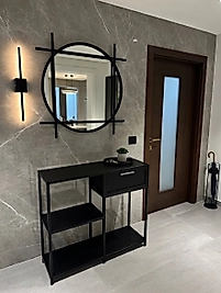 85 CM AYNA, 90X30X100 CM DRESUAR SİYAH ( SİYAH CAM) Z67