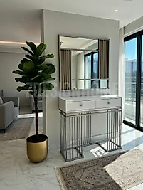 90 Cm Ayna + 90x30x100 Cm Dresuar Takımı | Modern Metal Dresuar ZDesignHome