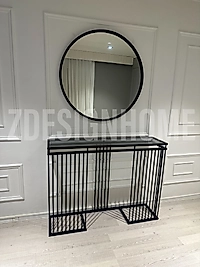 90 CM AYNA, 90X30X120 CM DRESUAR (FÜME CAM) SİYAH Z56