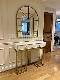 80x100 Cm Ayna + 95x30x100 Cm Dresuar Takımı | Modern Metal Dresuar ZDesignHome