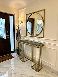 85 Cm Ayna + 100X30X90 Cm Dresuar Gold Takım Zdesignhome