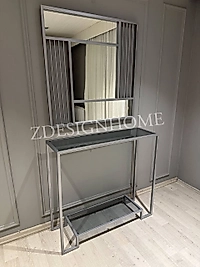 90 CM AYNA, 90X30X100 CM DRESUAR GÜMÜŞ ( Raf Füme Cam)