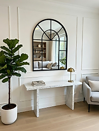 ZDesignHome 80x100 Cm Siyah Kafes Ayna | Modern Dekoratif Duvar Aynası