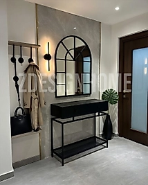 80x100 Cm Ayna + 90x35x100 Cm Dresuar | Siyah Metal | ZDesignHome