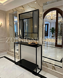 Ev Dekorasyonunda Modern Bir Dokunuş: 90 cm Füme Ayna + 90x30x100 cm Dresuar Takımı