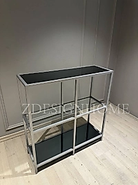 90x30x( 95 Cm Yükseklik) Gümüş 02 Dresuar Zdesıgnhome