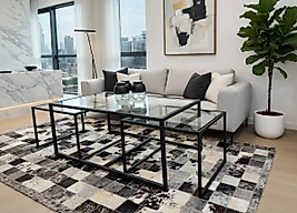 Riva Metal Sehpa 120x60 cm | Modern Metal Orta Sehpa – ZDesignHome