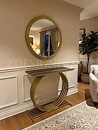 Velora Dresuar & Ayna Takımı Gold | Modern Metal Dresuar – ZDesignHome