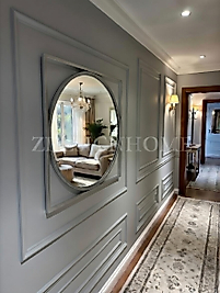 ZDesignHome 85 Cm Gümüş Dekoratif Ayna | Modern Duvar Aynası