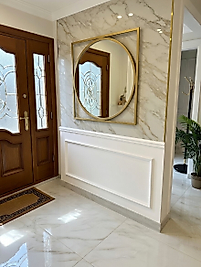 ZDesignHome 85 Cm Gold Dekoratif Ayna | Modern Duvar Aynası