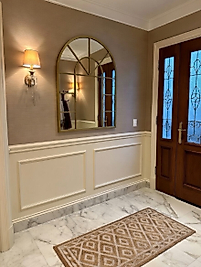 ZDesignHome 80x100 Cm Gold Kafes Ayna | Modern Dekoratif Duvar Aynası