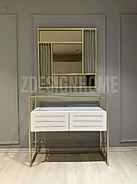 90 CM BRONZ AYNA, 90X35X100 CM DRESUAR GOLD Z27