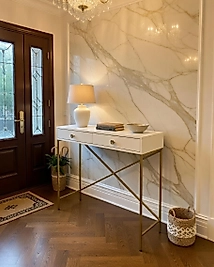 100x30x100 Cm Gold Dresuar | MDF Lake Beyaz | ZDesignHome Z11