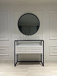 90 CM FÜME AYNA, 90X35X100 CM DRESUAR SİYAH Z21